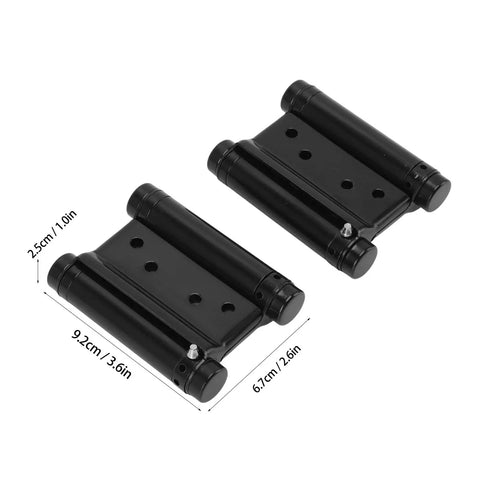 Double Action Spring Hinge Set Auto Close Two Way Door Hinge for Cabinets Wardrobes and Gates Stainless Steel Plated