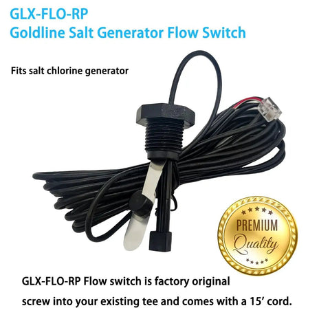 Upgraded GLX FLO RP Pool Flow Switch for Hayward Goldline and Aquarite Salt Systems with Heavy Duty Metal Sensing Construction