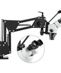 Micro Inlaid Mirror Multi-Directional Microscope With Spring Bracket 7X-4.5X Zoom Go-To Jewelry Inspection Tool For Tiny Parts, long arm white body