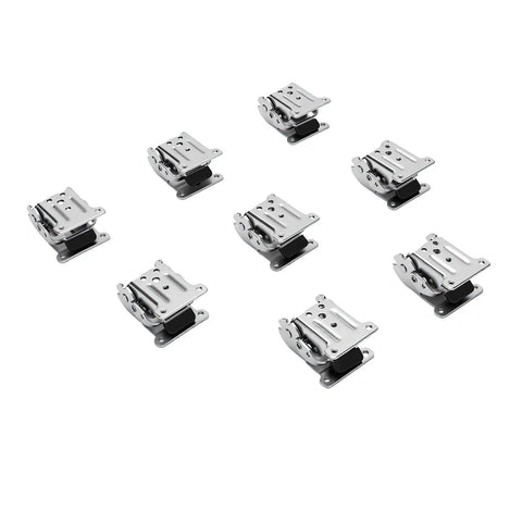 Set of 8 Heavy Duty Carbon Steel Folding Brackets With 180 Degree Self Locking Hinges, Electroplated Finish, Automatic Locking Design