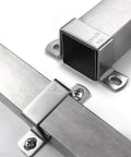 304 Stainless Steel Square Tube Clamps Three Quarter Inch By Three Quarter Inch U Shaped Brackets One Point Six Millimeter
