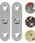 6 Piece Stainless Steel Rotating Door Pivot Hinges With Hassle Free Disassembly And Space Saving Design For Cabinets Furniture And Bathroom Vanities For Home Use, showing close-up and installation examples