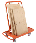 Heavy Duty Drywall Sheet Cart with Detachable Material Handling System loaded with plywood