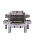 Front view of Drop In Front Wheel Hub Bearing Assembly for 2008 Through 2013 Nissan Rogue and 2008 Through 2012 Sentra 2.5L 4 Cylinder With 5 Lug Front Position Left And Right ISO TS 16949 Certified OEM Quality showing metal construction and 5 lug design.
