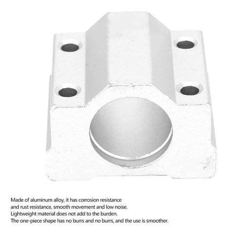 Heavy-Duty Linear Bearing Slider SCS10UU 10mm for CNC and 3D Printer Parts, Aluminum Flange Bearing With Smooth Low-Noise Movement, Corrosion-Resistant, Lightweight, Burr-Free, Easy Install, Long-Lasting Performance on white background