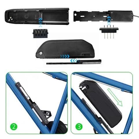 Ebike Battery Power Discharge Connector 4 Pins Male Or Female Plug For Hailong 1 2 Max Base Plate Mounted Parts Replacement Compatible With Hailong Battery Box And Ebike Pack