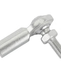 Heavy Duty Steel Right Hand Female Heim Joint Rod End With Stud, Zinc Plated two piece construction with threaded end for custom cars.