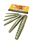 Six Piece Spiral Easy Out Screw Extractor Set for Removing Broken Bolts and Studs, heavy duty steel, sizes one through six shown