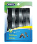 Two Pairs Shoe Sole Repair Rubber Sheets For Front Soles And Heels Anti Slip Noise Reduction Pads Non Skid Protectors Custom Cut For Men And Women Zigzag Grip Pattern Size 7.1 X 4.7 Inches packaging showing black sheets with zigzag pattern.