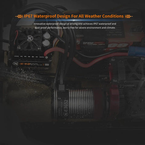 Sensored Brushless Motor And ESC Combo For RC Cars With IP67 Waterproofing installed on chassis