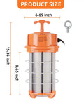 250W LED Work Light Super Bright Delivers 37500 Lumens High Bay Job Site Lighting With 5000K Daylight Portable Hook