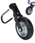 Heavy Duty 10 Inch Farm Gate Wheel With Galvanized Steel Frame And Smooth Rubber Tires includes adjustable clamp and bracket.