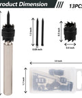 Spot Weld Cutter Set For Easy Spot Weld Removal With Beefy Double Sided Blades And Three Eighths Inch HSS Bits dimension illustration