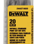 Packaging of One Eighth Inch Drywall Standard Cutout Bit 20 Pack For Clean Precise Electrical Box Openings And Trimwork