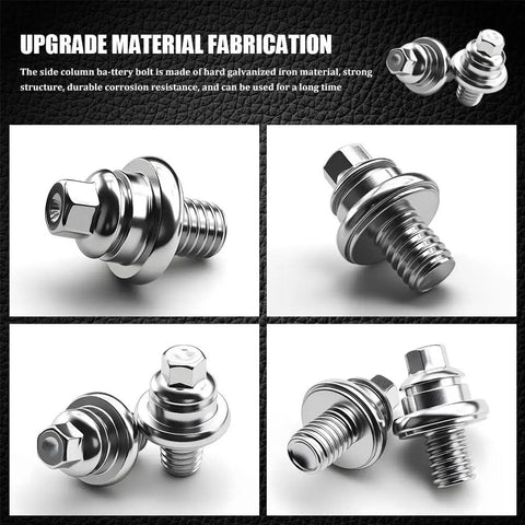 Tough As Nails Oem Style Car Battery Terminal Bolts 3/8 16 Thread Short Stud Extender For Chevy Silverado Express Impala, galvanized iron bolts.