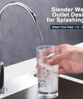 Lead-Free Drinking Water Faucet for Home RO Systems, Premium Stainless Steel 304 Body With Polished Chrome Finish, hand filling glass