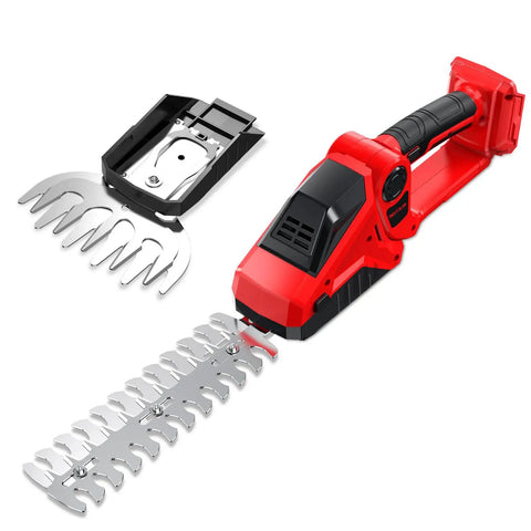 Cordless Hedge Trimmer 2 In 1 Bush Cutter With Grass Shears Electric Trimmer 2200 RPM Garden Tool Battery Not Included