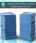90 Pack Blue Cotton Shop Towels 14 By 12 Inches Reusable Rags For Auto Garage Industrial And Home Cleaning Absorbent Cloths