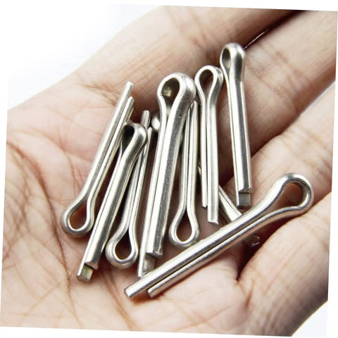 220 Piece Dowel And Cotter Pin Assortment Kit For Automotive Repair With Hairpin And Hitch Pins Versatile Fasteners For Mechanics Garage Use Easy Install And Secure Fit stainless steel cotter pins in hand