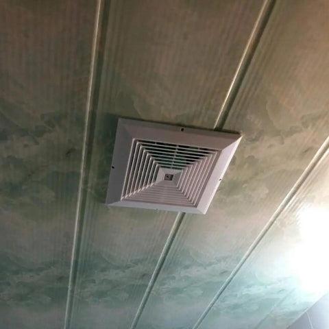 Reinforced Plastic Return Air Grille for Sidewall or Ceiling Vents, Slick Square 11.8 X 11.8 Inches, HVAC Duct Cover Diffuser on ceiling