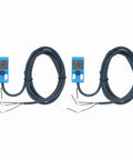 Two Pack Inductive Proximity Sensor 4 mm Sensing Range DC 6 to 36 V 200 mA NPN Normally Open 3 Wire Blue Industrial Grade