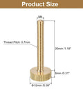 Knurled Thumb Screws M4x30mm Brass Fully Threaded Flat Head 4 Pack Grip Knobs Fasteners For Electronics Enclosures And DIY Projects