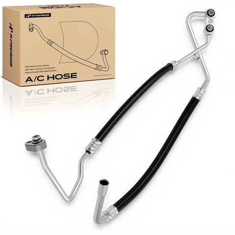 Solid A/C Suction And Discharge Line Hose Kit For Dodge Ram 2500 3500 2006 2007 2009 5.9L 6.7L Diesel Swap with metal fittings