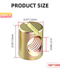 M8x15mm cross dowel nut from 20 Piece M6 Slotted Cross Dowel Nut Barrel Nuts Kit For Furniture Beds Cribs And Chairs Replacement