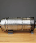 1/3 Scale Turbojet Engine Kit For Aircraft Gearheads, 100-Piece DIY Model With Realistic Fan Blade Action, CNC Machined Parts, Premium Resin Components, Build Your Own Jet Engine displayed on stand