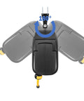 Retractable Three Eighths Inch 50 Ft Flex Hybrid Air Hose Reel with 180 degree swivel mount demonstration