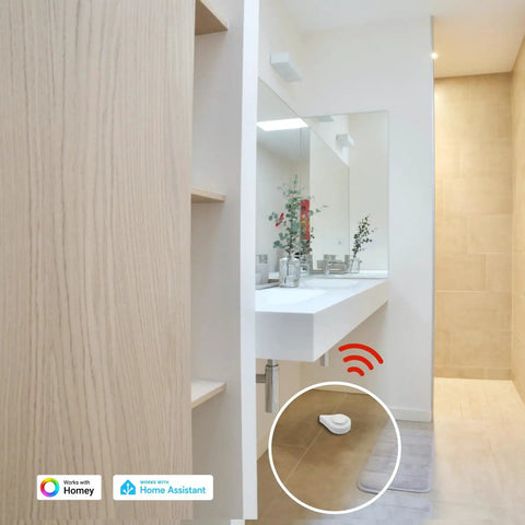 Zigbee Water Leak Sensor 4 Pack With Dripping Detection, 120 DB Alarm, App Alerts, Easy Setup, Compact Floor Sensor For Kitchen Basement Laundry Room, Works With Home Assistant And Zigbee Hub, Batteries Included