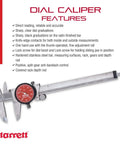 Pro Grade Stainless Steel Dial Caliper 0-6 Inch With Lock Screws, Red Face, precision measurement tool, features listed.