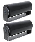 Pair Of 6 Inch Rubber Top Guide Gate Rollers For Sliding Gates, Heavy Duty Wheels In Black, Weld On For Smooth Operation