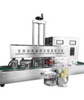 Heavy Duty Automatic Electromagnetic Induction Sealer For Plastic And Glass Bottles Seals 15 To 60mm Caps Fast At 2200W Speeds with jars.
