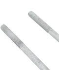 Close-up of 2 inch wide U bolts from Heavy Duty Hot Dip Galvanized Square U Bolt Kit For 2x2 Trailer Axles, galvanized finish detail