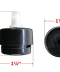Close-up of 16 Pack Self Leveling Table Glides With Quarter Inch Threaded Stem And Adjustable Feet And Hardware, black finish