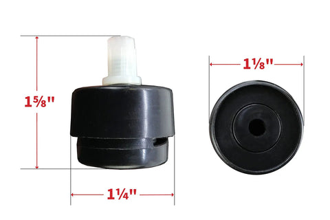 Close-up of 16 Pack Self Leveling Table Glides With Quarter Inch Threaded Stem And Adjustable Feet And Hardware, black finish