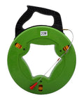 Heavy Duty Manual Wire Puller 65 Foot Flexible Polyester Cord With Smooth Spring Roller Head view from top.