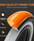 Orange high-quality TPU bike inner tube, Two Pack Ultralight TPU Bike Inner Tubes 700C 18 32C Fits Road And Gravel Bikes With 65Mm Presta Valves Include Patch Kit Orange Featherweight At About Thirty Five Grams For Ride Ready For Tough Gravel And Road Rides, airtight, durable, flexible.
