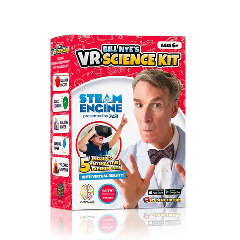Bill Nye Virtual Reality Science Kit For Kids Student Edition With Dope Interactive STEAM Set And 30 Plus VR Experiences box