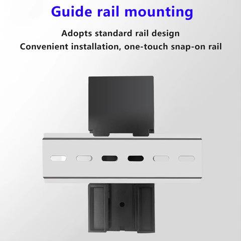 Guide rail mounting system for Rock Solid Industrial Switching Power Supply 24 Volt 2.5 Amp 60 Watt Din Rail Adapter.