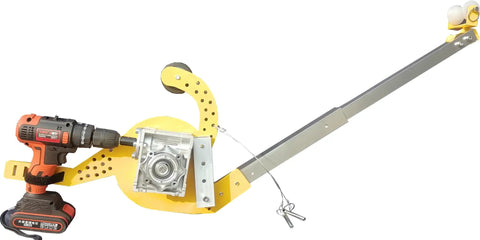 Drill Powered Wire Tugger For Electricians With 800 Pound Pull And 1 To 30 Gearbox Boosts Cable Pulling Speed And Efficiency By Sixty Percent