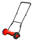 14 Inch Hand Push Reel Lawn Mower For Small To Medium Yards No Fuss Manual Cut With Precise Scissor Like Blades And Adjustable Height Settings For A Clean Healthy Lawn, red steel frame