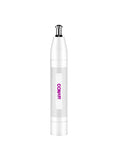 Women's Ear And Nose Hair Trimmer Cordless Battery Powered For Easy Snip And Clean 360 Degree Beveled Blade Delivers No Pull No Snag Compact Portable Groomer For Quick Home Grooming On The Go True Glow Style white cordless trimmer