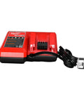 Image of Quick Charger included in Compact Half Inch Hammer Drill Driver Kit With M18 Cordless Power, 1.5Ah Battery, and Hard Case.