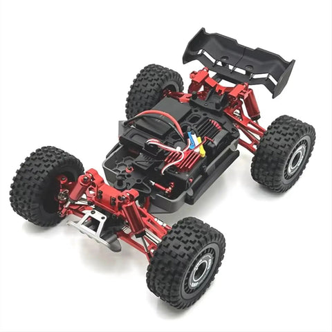 Beefed Up Metal Upgrade And Modification Kit For 1/16 Scale RC Car M162 16207 Silver Heavy Duty Parts installed on RC chassis
