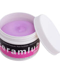 Ceramlub 2800 extreme pressure brake lubricant jar with purple paste; lid removed (close-up)