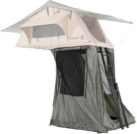Roof Top Tent Annex With Green Base And Black Floor Travel Cover Included Waterproof 420D Polyester Oxford Shell Removable 1000g PVC Floor Heavy-Duty 
