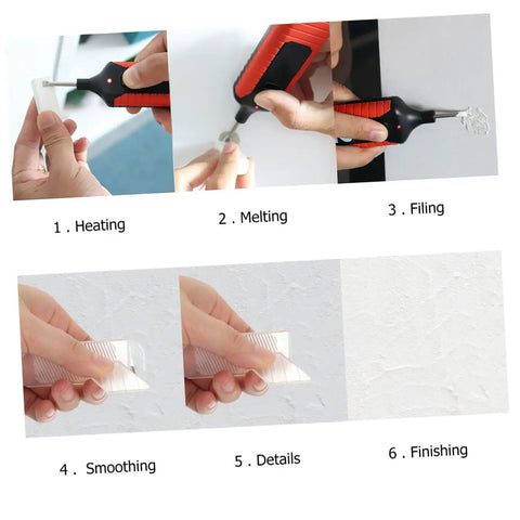 Step-by-step use of Wood Floor Repair Kit With Wax Blocks For Quick Scratch Fixes On Hardwood Vinyl And Laminate Surfaces