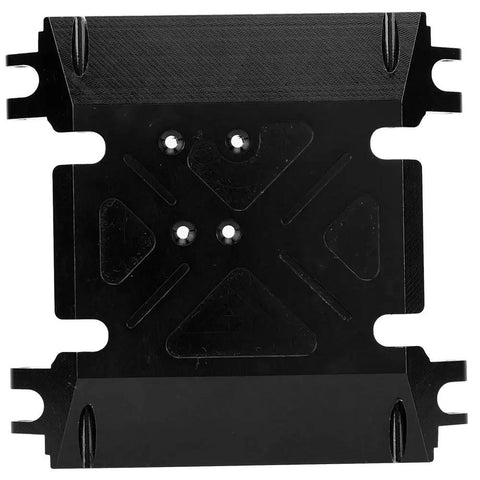 Axial Wraith Aluminum CNC Faceplate Replacement For 1 Tenth RC Car 90018 90048, top view of black aluminum plate.